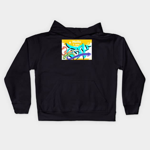 Hello I am gay Kids Hoodie by moonmorph